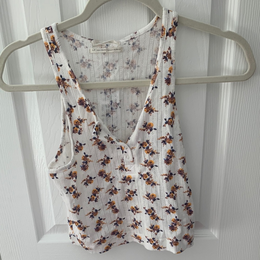 UO floral cropped tank